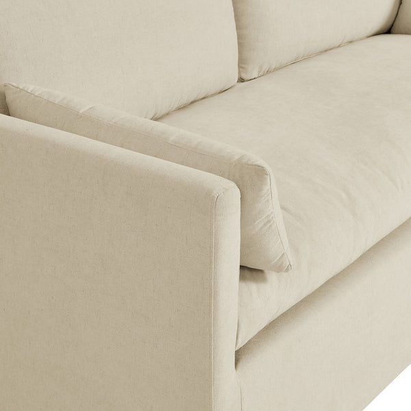 Modway Furniture Wellfleet Modway Slipcovered Loveseat with Down Blend Cushions and Tailored Piping Linen EEI-7356-LIN