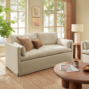 Modway Furniture Wellfleet Modway Slipcovered Loveseat with Down Blend Cushions and Tailored Piping Linen EEI-7356-LIN
