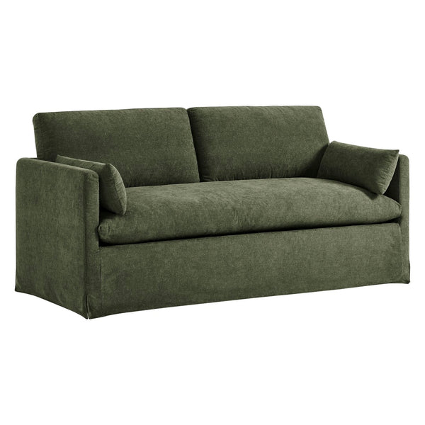 Modway Furniture Wellfleet Modway Slipcovered Loveseat with Down Blend Cushions and Tailored Piping Sage EEI-7356-SGE
