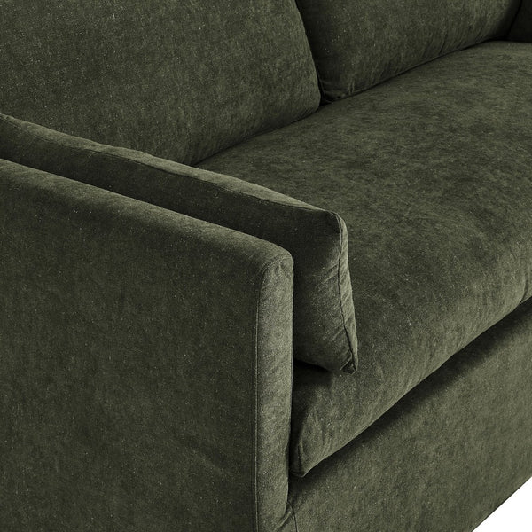 Modway Furniture Wellfleet Modway Slipcovered Loveseat with Down Blend Cushions and Tailored Piping Sage EEI-7356-SGE