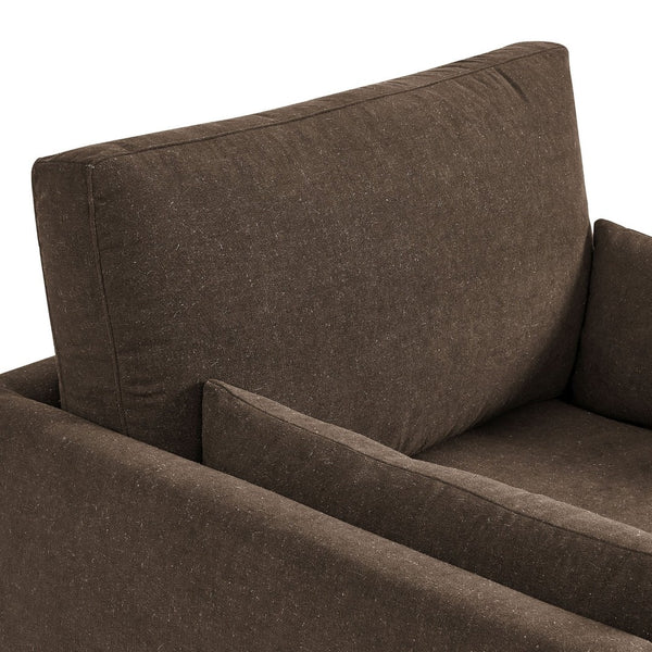 Modway Furniture Wellfleet Modway Slipcovered Armchair with Down Blend Cushion and French Piping Trim Cocoa EEI-7357-COA