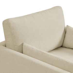 Modway Furniture Wellfleet Modway Slipcovered Armchair with Down Blend Cushion and French Piping Trim Linen EEI-7357-LIN