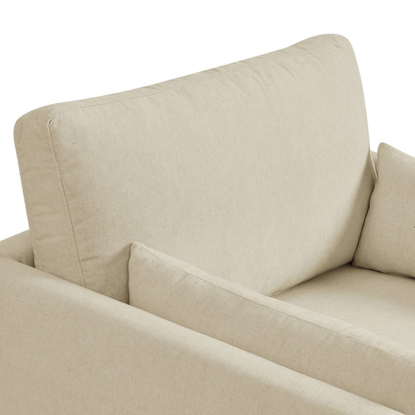 Modway Furniture Wellfleet Modway Slipcovered Armchair with Down Blend Cushion and French Piping Trim Linen EEI-7357-LIN