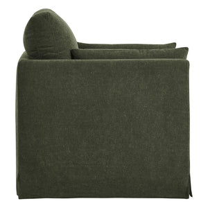 Modway Furniture Wellfleet Modway Slipcovered Armchair with Down Blend Cushion and French Piping Trim Sage EEI-7357-SGE