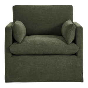Modway Furniture Wellfleet Modway Slipcovered Armchair with Down Blend Cushion and French Piping Trim Sage EEI-7357-SGE