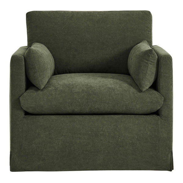 Modway Furniture Wellfleet Modway Slipcovered Armchair with Down Blend Cushion and French Piping Trim Sage EEI-7357-SGE