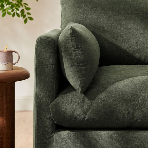 Modway Furniture Wellfleet Modway Slipcovered Armchair with Down Blend Cushion and French Piping Trim Sage EEI-7357-SGE