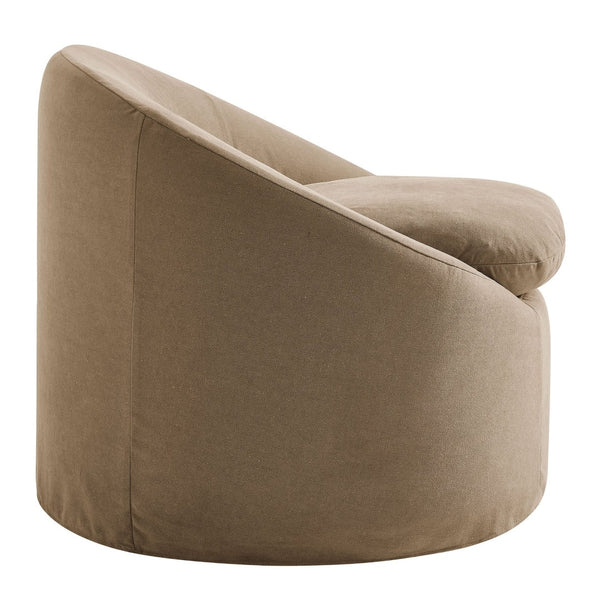 Modway Furniture Sadie Modway Slipcover Accent Chair with Down Cushion and Sinuous Spring Support Almond EEI-7358-ALM