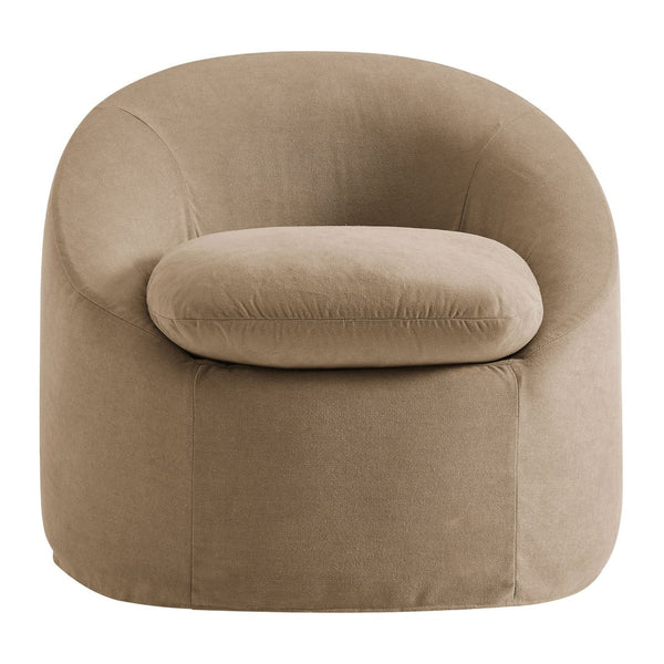 Modway Furniture Sadie Modway Slipcover Accent Chair with Down Cushion and Sinuous Spring Support Almond EEI-7358-ALM
