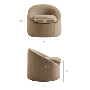 Modway Furniture Sadie Modway Slipcover Accent Chair with Down Cushion and Sinuous Spring Support Almond EEI-7358-ALM
