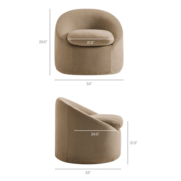 Modway Furniture Sadie Modway Slipcover Accent Chair with Down Cushion and Sinuous Spring Support Almond EEI-7358-ALM