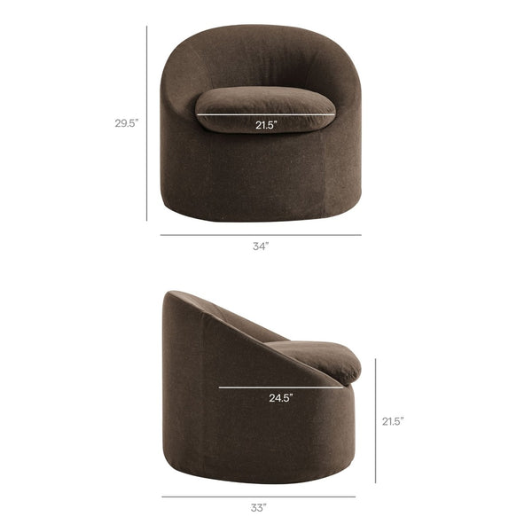 Modway Furniture Sadie Modway Slipcover Accent Chair with Down Cushion and Sinuous Spring Support Cocoa EEI-7358-COA