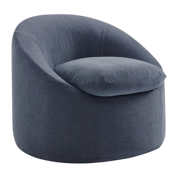 Modway Furniture Sadie Modway Slipcover Accent Chair with Down Cushion and Sinuous Spring Support Denim EEI-7358-DEN