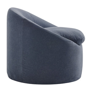 Modway Furniture Sadie Modway Slipcover Accent Chair with Down Cushion and Sinuous Spring Support Denim EEI-7358-DEN