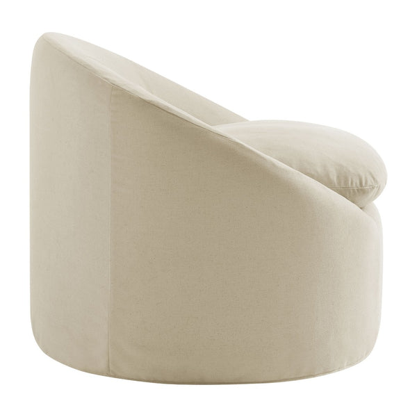 Modway Furniture Sadie Modway Slipcover Accent Chair with Down Cushion and Sinuous Spring Support Linen EEI-7358-LIN