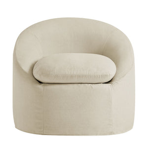 Modway Furniture Sadie Modway Slipcover Accent Chair with Down Cushion and Sinuous Spring Support Linen EEI-7358-LIN