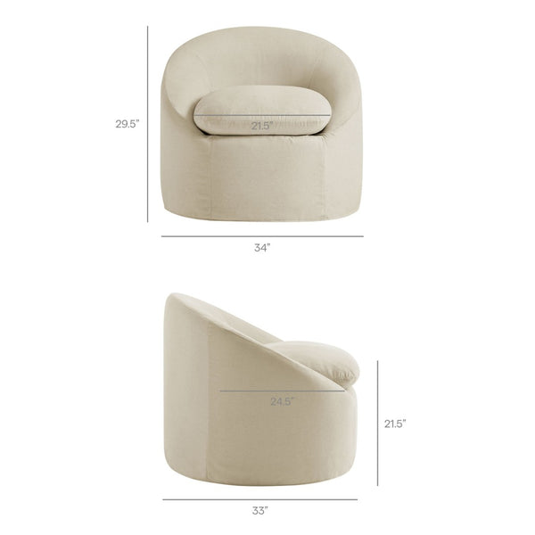 Modway Furniture Sadie Modway Slipcover Accent Chair with Down Cushion and Sinuous Spring Support Linen EEI-7358-LIN