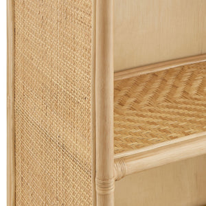 Modway Furniture Jane 71 Inch Tall Arched Rattan Bookshelf by Modway - Handcrafted Storage Solution for Stylish Spaces Natural EEI-7362-NAT