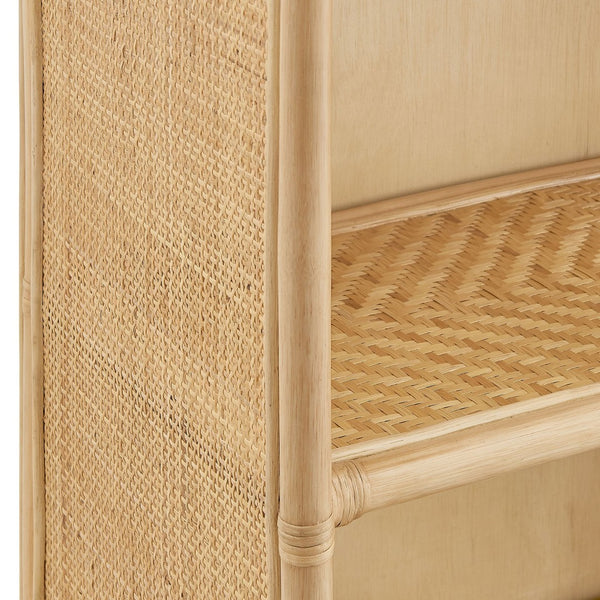 Modway Furniture Jane 71 Inch Tall Arched Rattan Bookshelf by Modway - Handcrafted Storage Solution for Stylish Spaces Natural EEI-7362-NAT