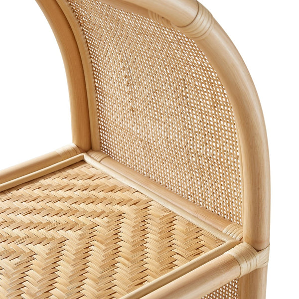 Modway Furniture Celeste 67 Inch Tall Arched Rattan Bookshelf - Spacious Open-Back Design for Stylish Storage Solutions Natural EEI-7363-NAT