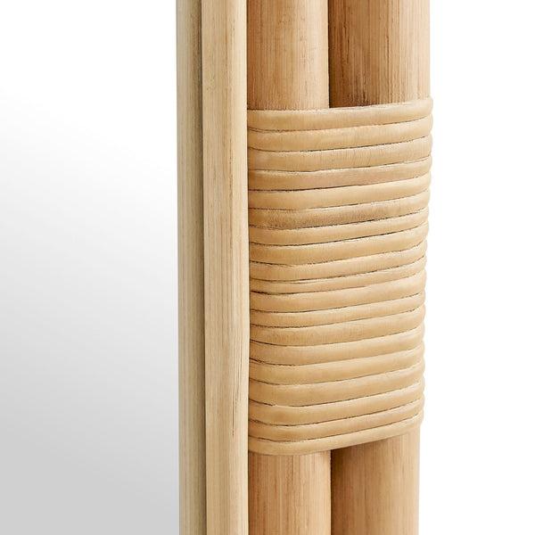 Modway Furniture Corsica Oval Rattan Wall Mirror - Handwoven Coastal Charm for Entryways, Bedrooms & More! EEI-7364-NAT