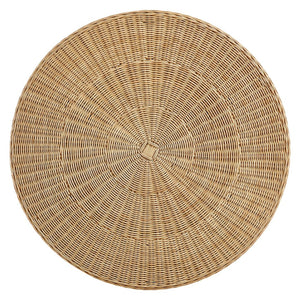 Modway Furniture Ainsley 32-Inch Round Natural Rattan Coffee Table - Coastal Charm for Living Rooms & Patios EEI-7370-NAT