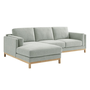 Modway Furniture Roscoe Left-Facing Sectional Sofa with Chaise - Modern Comfort and Classic Style for Your Living Space Mist EEI-7374-MST