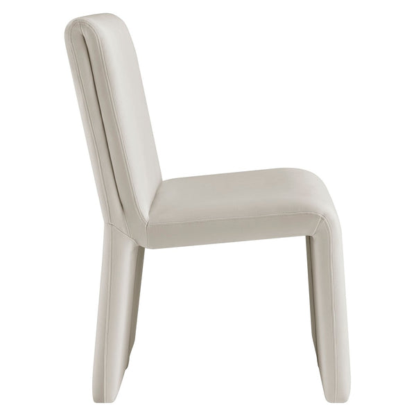 Modway Furniture Emory Upholstered Performance Velvet Dining Side Chair – Modern Elegance for Any Room Décor Alabaster EEI-7384-ALA