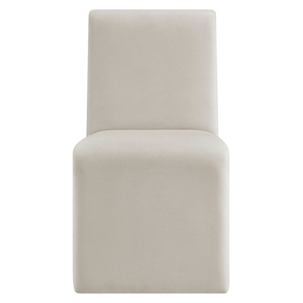 Modway Furniture Emory Upholstered Performance Velvet Dining Side Chair – Modern Elegance for Any Room Décor Alabaster EEI-7384-ALA