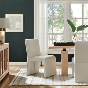 Modway Furniture Emory Upholstered Performance Velvet Dining Side Chair – Modern Elegance for Any Room Décor Alabaster EEI-7384-ALA