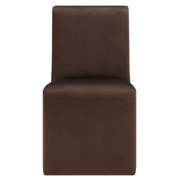 Modway Furniture Emory Upholstered Performance Velvet Dining Side Chair – Modern Elegance for Any Room Décor Chocolate EEI-7384-CHB