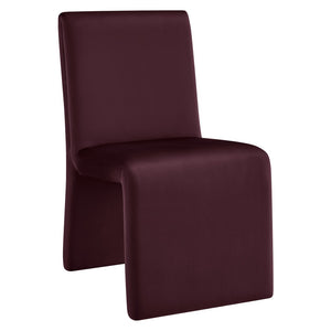 Modway Furniture Emory Upholstered Performance Velvet Dining Side Chair – Modern Elegance for Any Room Décor Mulberry EEI-7384-MUL