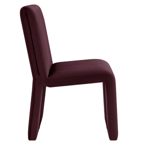 Modway Furniture Emory Upholstered Performance Velvet Dining Side Chair – Modern Elegance for Any Room Décor Mulberry EEI-7384-MUL