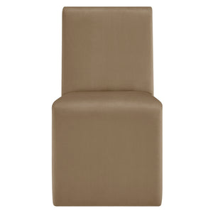 Modway Furniture Emory Upholstered Performance Velvet Dining Side Chair – Modern Elegance for Any Room Décor Taupe EEI-7384-TAU