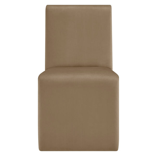 Modway Furniture Emory Upholstered Performance Velvet Dining Side Chair – Modern Elegance for Any Room Décor Taupe EEI-7384-TAU
