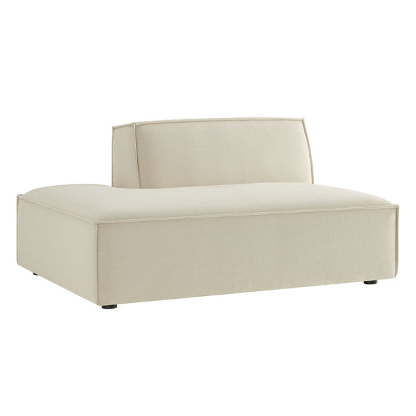 Modway Furniture Restore Modular Left Chaise with Performance Fabric Piped Trim and Pocket Coil Support Ecru EEI-7386-ECR