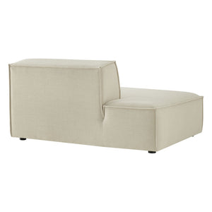 Modway Furniture Restore Modular Left Chaise with Performance Fabric Piped Trim and Pocket Coil Support Ecru EEI-7386-ECR