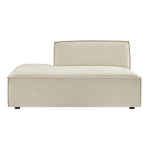 Modway Furniture Restore Modular Left Chaise with Performance Fabric Piped Trim and Pocket Coil Support Ecru EEI-7386-ECR