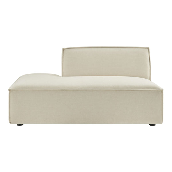 Modway Furniture Restore Modular Left Chaise with Performance Fabric Piped Trim and Pocket Coil Support Ecru EEI-7386-ECR