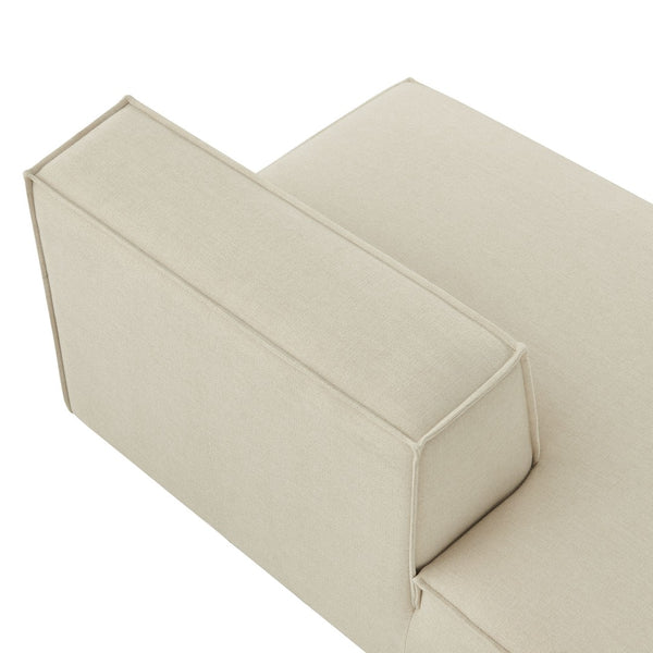 Modway Furniture Restore Modular Left Chaise with Performance Fabric Piped Trim and Pocket Coil Support Ecru EEI-7386-ECR