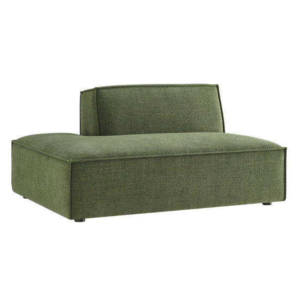 Modway Furniture Restore Modular Left Chaise with Performance Fabric Piped Trim and Pocket Coil Support Foliage EEI-7386-FOL