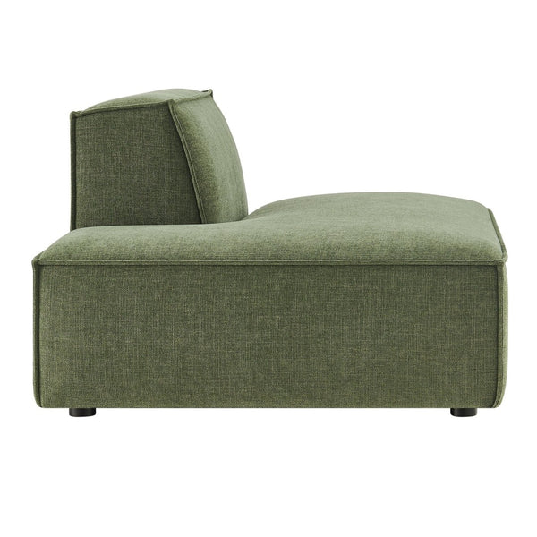 Modway Furniture Restore Modular Left Chaise with Performance Fabric Piped Trim and Pocket Coil Support Foliage EEI-7386-FOL