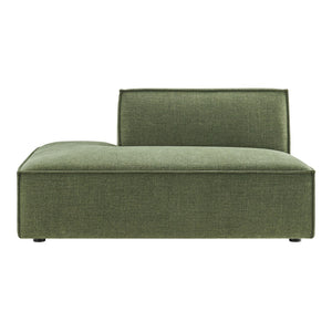 Modway Furniture Restore Modular Left Chaise with Performance Fabric Piped Trim and Pocket Coil Support Foliage EEI-7386-FOL