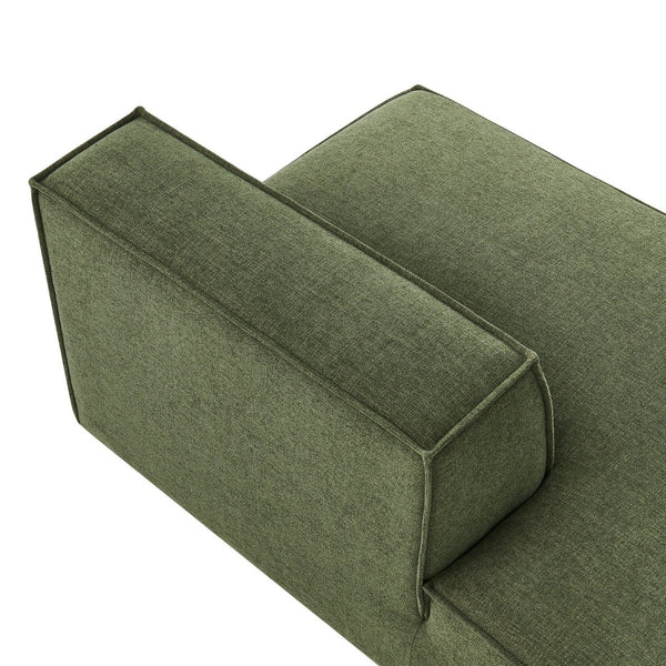 Modway Furniture Restore Modular Left Chaise with Performance Fabric Piped Trim and Pocket Coil Support Foliage EEI-7386-FOL