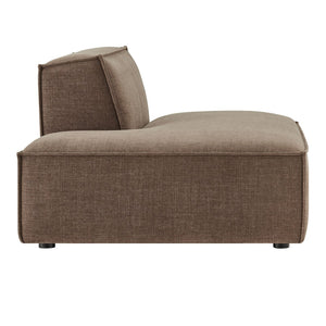 Modway Furniture Restore Modular Left Chaise with Performance Fabric Piped Trim and Pocket Coil Support Mocha EEI-7386-MOC