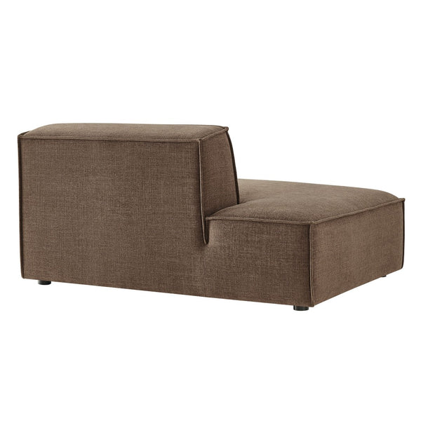 Modway Furniture Restore Modular Left Chaise with Performance Fabric Piped Trim and Pocket Coil Support Mocha EEI-7386-MOC