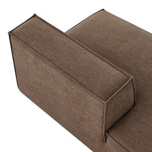 Modway Furniture Restore Modular Left Chaise with Performance Fabric Piped Trim and Pocket Coil Support Mocha EEI-7386-MOC