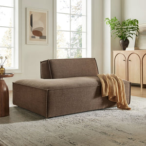 Modway Furniture Restore Modular Left Chaise with Performance Fabric Piped Trim and Pocket Coil Support Mocha EEI-7386-MOC