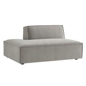 Modway Furniture Restore Modular Left Chaise with Performance Fabric Piped Trim and Pocket Coil Support Pewter EEI-7386-PEW