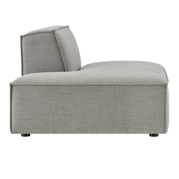 Modway Furniture Restore Modular Left Chaise with Performance Fabric Piped Trim and Pocket Coil Support Pewter EEI-7386-PEW